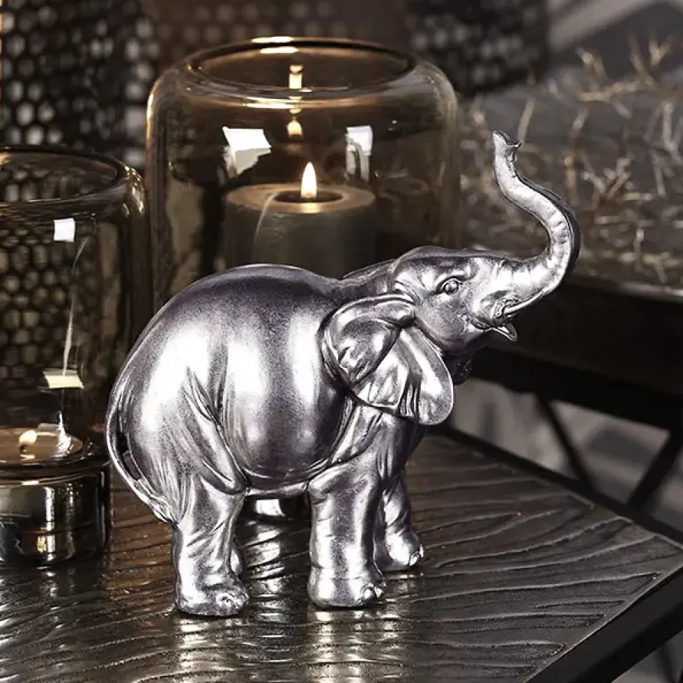 Figur Elefant Jumbo silber Casablanca