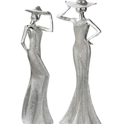 Figuren Lady Diva mit Hut 2er Set Höhe 30 cm