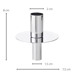 Flaschenaufsatz für Kerze silber Primus Edzard H 8 cm