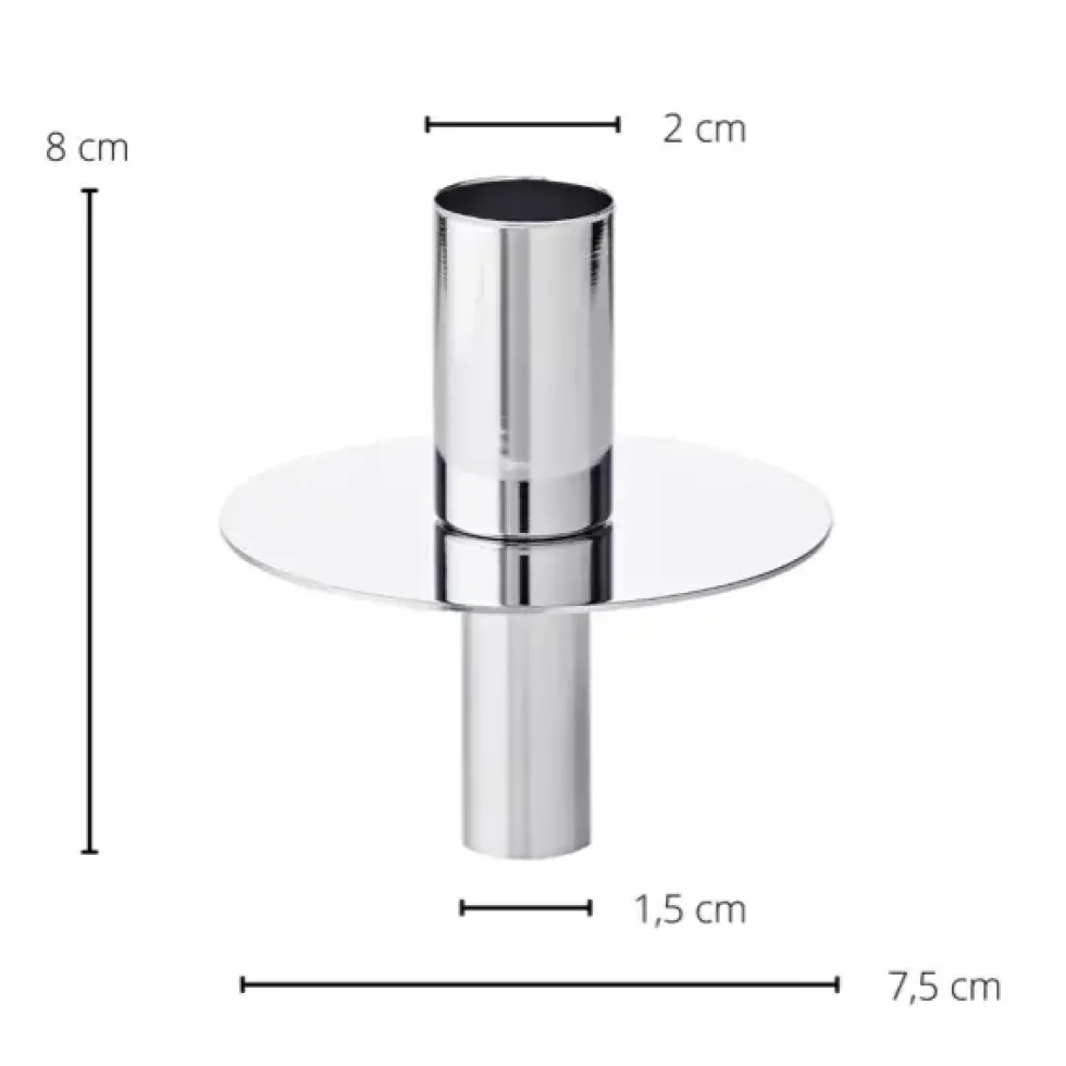 Flaschenaufsatz für Kerze silber Primus Edzard H 8 cm