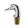 Flaschenkorken ENTE Edzard versilbert H 8 cm