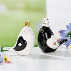 Frühlingsdeko Vogelpaar 2er Set Frida und Friedrich H 9 cm