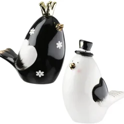 Frühlingsdeko Vogelpaar 2er Set Edda und Enno H 13 cm