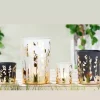 Frühlingsdeko Windlicht Glas Glockeblume Casablanca