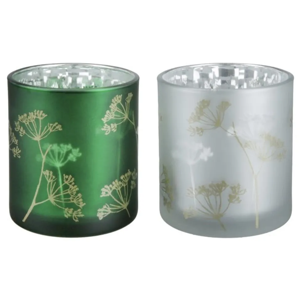 Frühlingsdeko Windlicht Glas Pusteblume