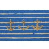 Fußmatte Kokosmatte Anker mit Streifen GiftCompany 75×45 cm