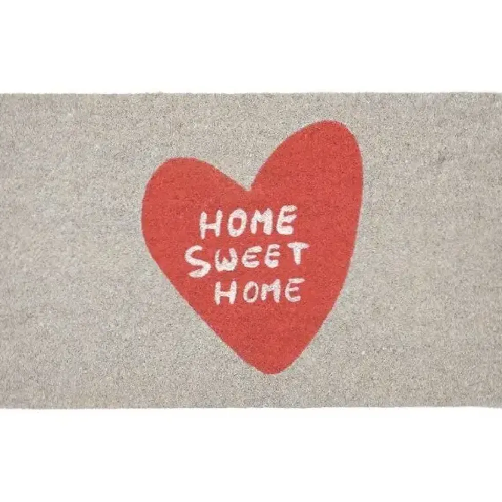 Fußmatte Kokosmatte Home Sweet Home grau GiftCompany 45×75 cm