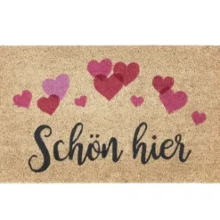 Fußmatte Kokosmatte Schön hier GiftCompany 45×75 cm