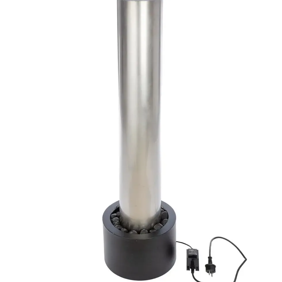 Gartenbrunnen Wasserspiel LED zylindrisch Adorata Höhe 118 cm