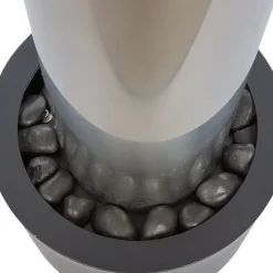Gartenbrunnen Wasserspiel LED zylindrisch Adorata Höhe 118 cm