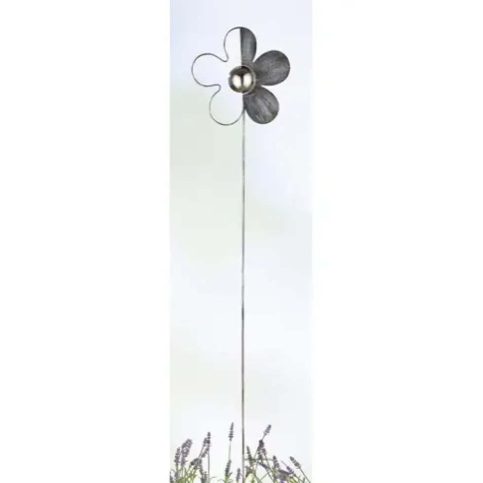 Gartendeko Gartenstecker Metall FLORA Casablanca Höhe 113 cm