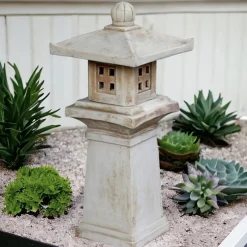 Gartendeko groß Chinesischer TERRAKOTTATURM Höhe 81 cm