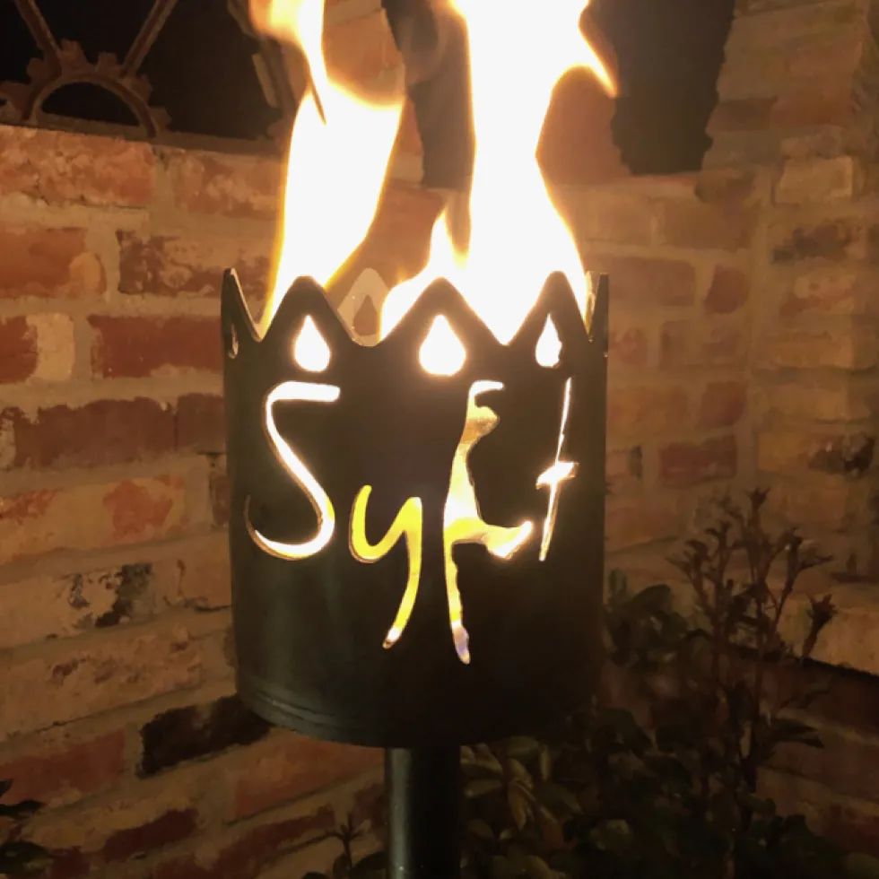 Gartenfackel Feuerfackel aus Metall Sylt Höhe 17 cm – ohne Stiel