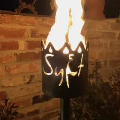 Gartenfackel Feuerfackel aus Metall Sylt Höhe 17 cm – ohne Stiel
