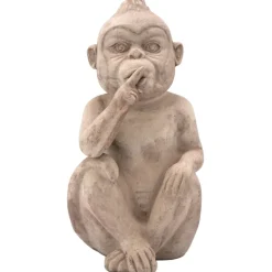 Gartenfigur AFFE DEKO NICHTS HÖREN Terrakotta Höhe 40 cm