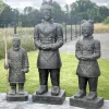 Gartenfiguren groß Chinesische Krieger anthrazit