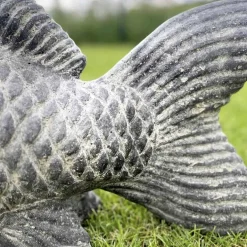 Gartenfigur groß Koi-Karpfen KOHAKU Breite 75 cm