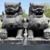 Gartenfigur groß Tempel Löwen 2er Set Höhe 60 cm