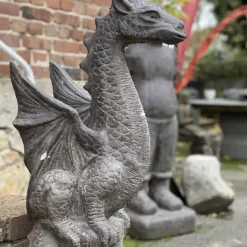 Gartenskulptur Groß Drache Chronos Höhe 75 cm