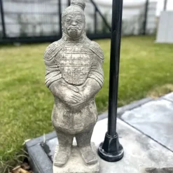 Gartenskulptur Stein SAMURAI KRIEGER Höhe 65 cm