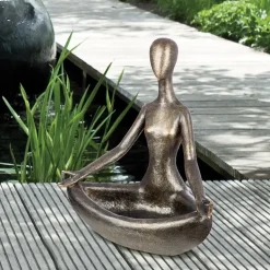 Gartenskulptur Yoga Figur bronze Höhe 48 cm