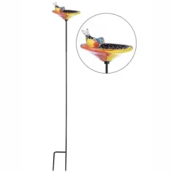 Gartenstecker Glas Vogeltränke PIEPS Casablanca H 108 cm