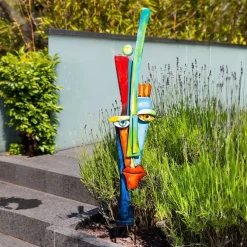 Gartenstecker Metall ALTA FRONTE bunt Höhe 86 cm