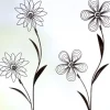 Gartenstecker Metall Deko Blume 2er Set Höhe 115 cm