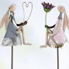 Gartenstecker Metall Deko Hase Flora