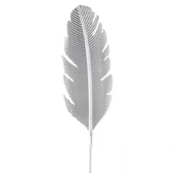 Gartenstecker Metall Deko PALMENBLATT silber Casablanca Höhe 113 cm