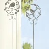 Gartenstecker Metall Deko VOGELRING grau Casablanca 2er-Set Höhe 100 cm