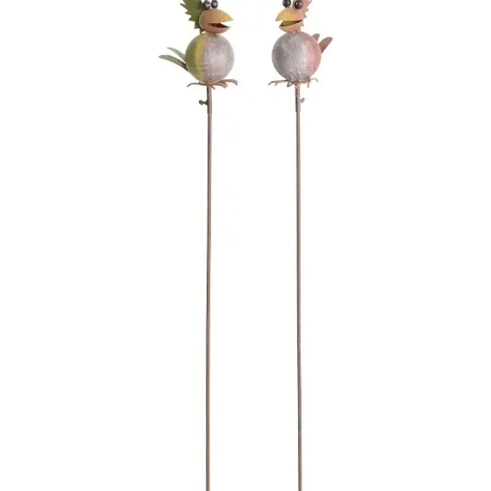 Gartenstecker Metall Vogelpaar Höhe 120 cm