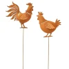 Gartenstecker Rost 2er-Set HAHN & HENNE Höhe 37 cm