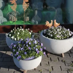 Gartenstecker Rost 2er-Set HAHN & HENNE Höhe 37 cm