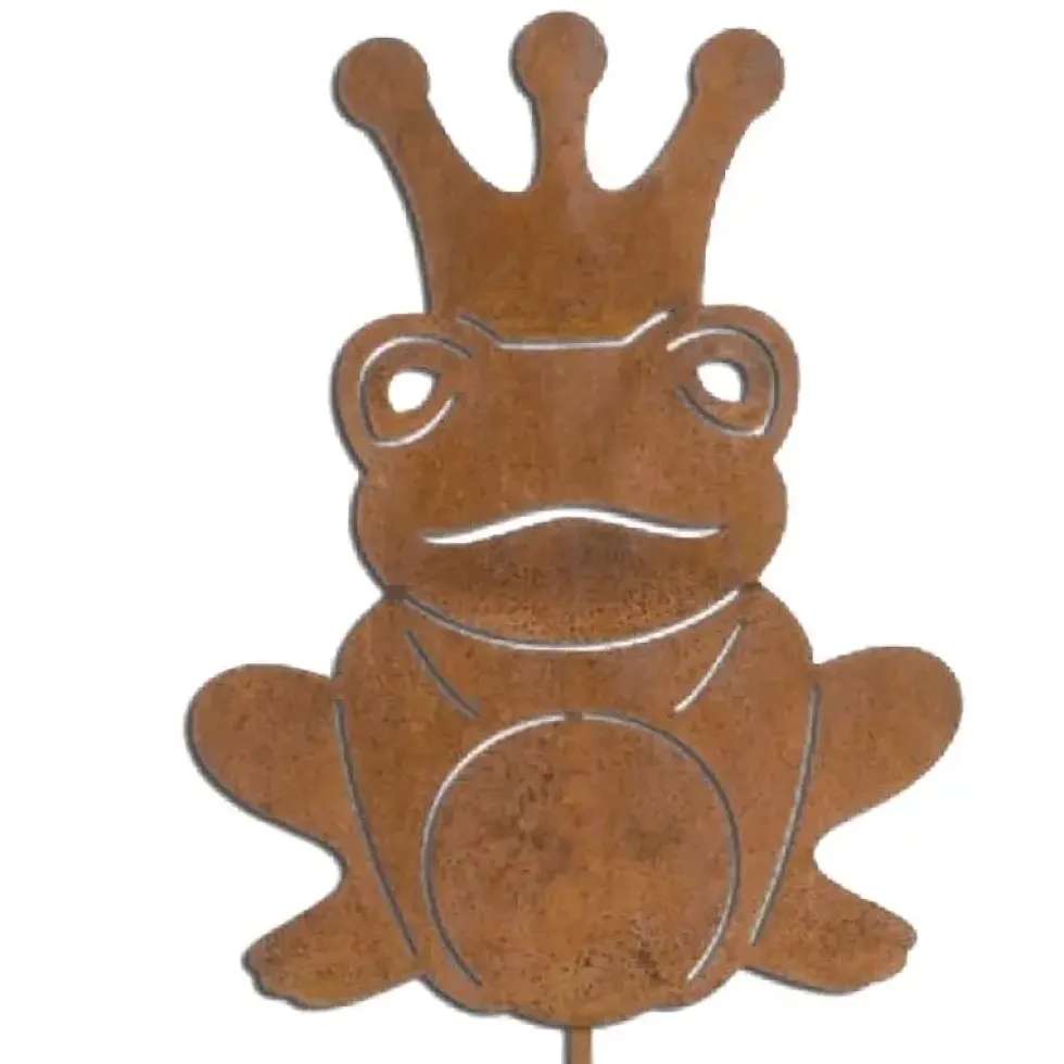 Gartenstecker Rost FROSCHKÖNIG H 60 cm