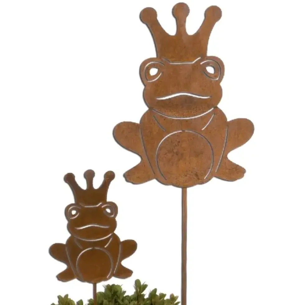 Gartenstecker Rost FROSCHKÖNIG H 60 cm