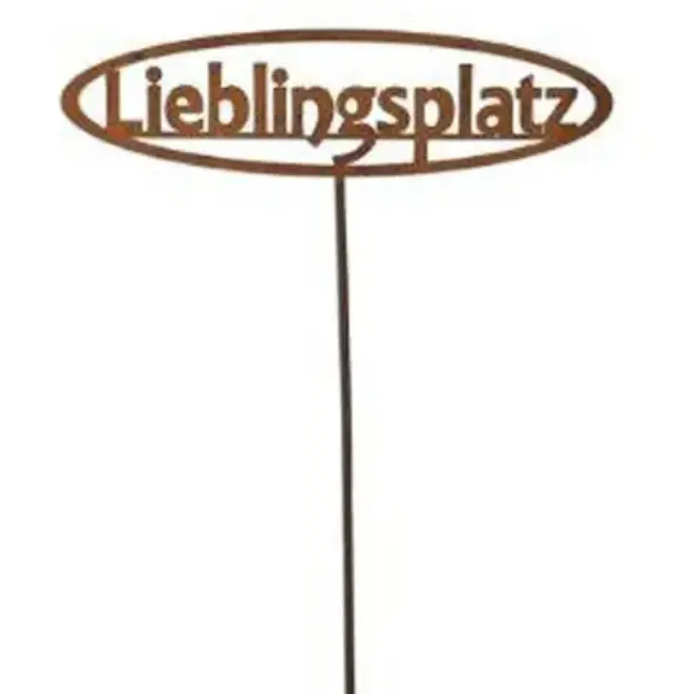 Gartenstecker Rost LIEBLINGSPLATZ Höhe 130 cm