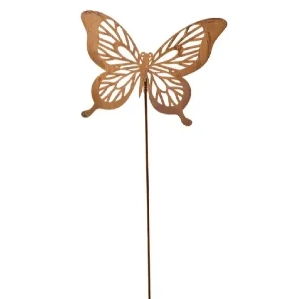 Gartenstecker Rost SCHMETTERLING Höhe 62 cm