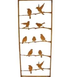 Gartenstecker Rost Vogelschar Höhe 75 cm