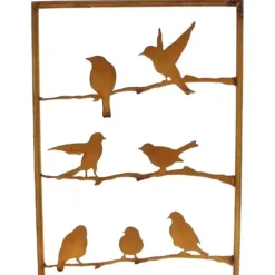 Gartenstecker Rost Vogelschar Höhe 75 cm