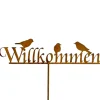 Gartenstecker Rost VOGEL WILLKOMMEN