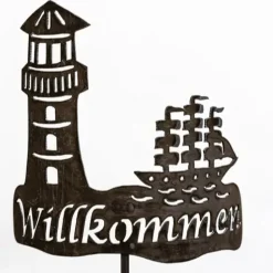 Gartenstecker Rost WILLKOMMEN H 120 cm