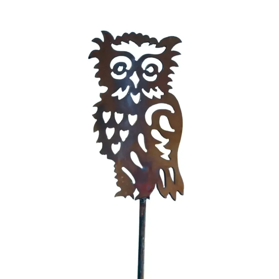 Gartenstecker stolze Eule Höhe 120 cm
