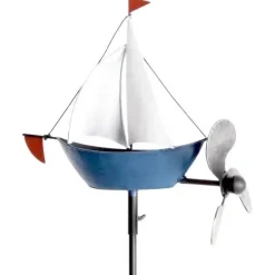 Gartenstecker Windrad Metall Segelboot Höhe 135 cm