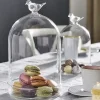 Glasglocke mit Vögelchen | Edle Dekoglocke in 2 Größen