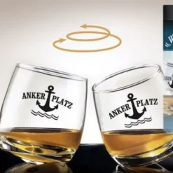 Glas Wackelglas 2er-Set Anker Platz 200 ml