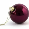 Glänzende Glas-Weihnachtskugel Pearly in Lila – 6er-Set
