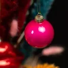 Glänzende Glas-Weihnachtskugel Pearly in Pink – 6er-Set