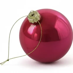 Glänzende Glas-Weihnachtskugel Pearly in Pink – 6er-Set