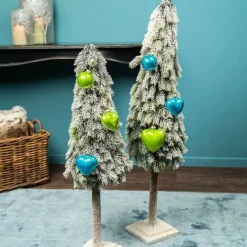 Glänzende Glas-Weihnachtskugel Pearly in Türkisblau – 6er-Set